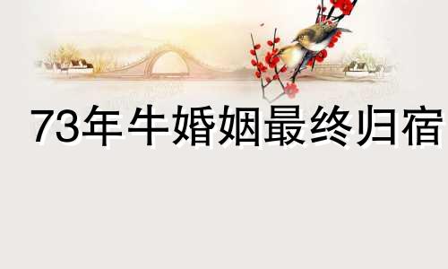 73年牛婚姻最终归宿 73属牛女2025运势