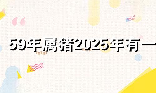 59年属猪2025年有一灾 59年属猪的终身寿命多少岁