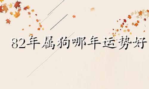 82年属狗哪年运势好 82年属狗的哪年最难