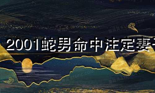 2001蛇男命中注定妻子 2001蛇男孩姻缘最佳时间