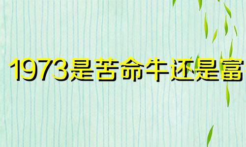 1973是苦命牛还是富牛 97年属牛的最佳婚配表