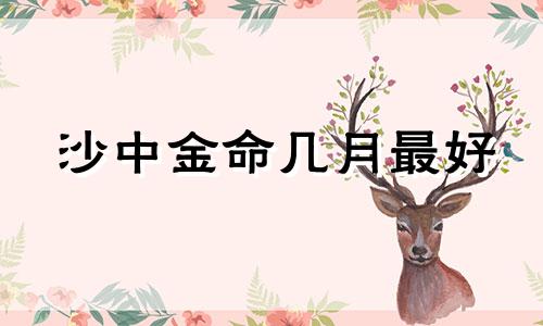 沙中金命几月最好 沙中金生在几月份最好