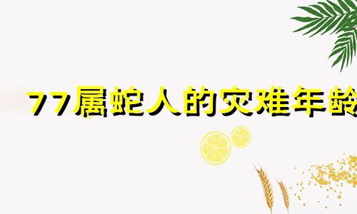 77属蛇人的灾难年龄 77年属蛇人一生劫难