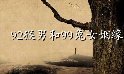 92猴男和99兔女姻缘 92年男和99年女婚姻