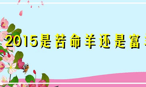 2015是苦命羊还是富羊 2015的羊农历几月最好命运