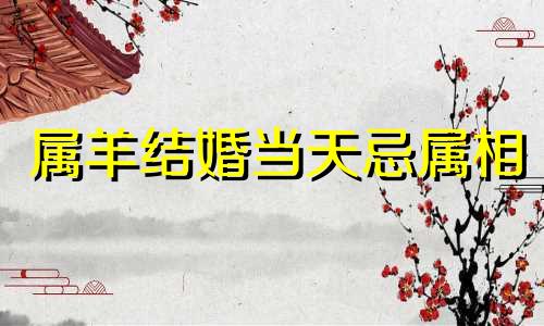 属羊结婚当天忌属相 属羊结婚了怎么化解