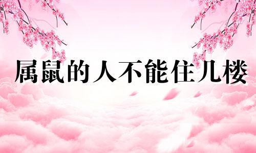 属鼠的人不能住几楼 最旺鼠的五个属相