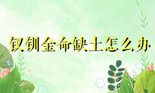 钗钏金命缺土怎么办 钗钏金命的人