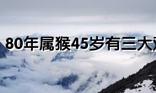 80年属猴45岁有三大难 1980属猴人最旺十年