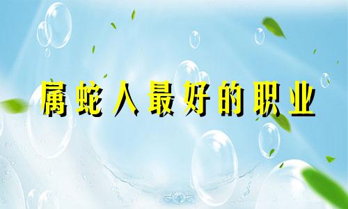 属蛇人最好的职业 属蛇的人最擅长什么