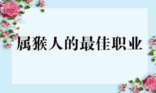 属猴人的最佳职业 属猴的人适合做什么职业