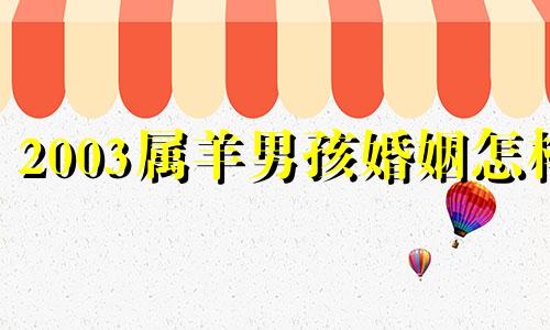 2003属羊男孩婚姻怎样 2003年属羊的今年考运怎么样