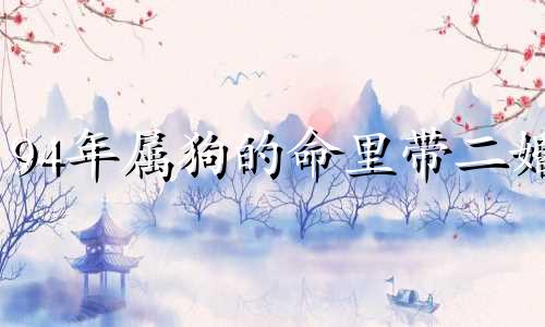 94年属狗的命里带二婚 1994属狗女的一生婚姻