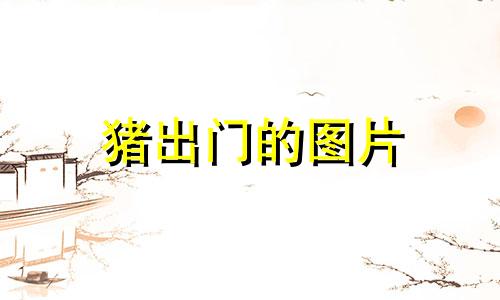 猪出门的图片 猪日出行好不好