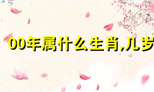 00年属什么生肖,几岁 01年属什么生肖