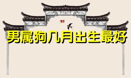 男属狗几月出生最好 属狗女几月出生最旺夫