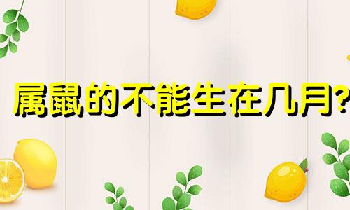 属鼠的不能生在几月? 老鼠不能生在几月
