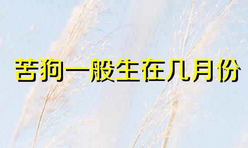 苦狗一般生在几月份 狗女最忌几月出生
