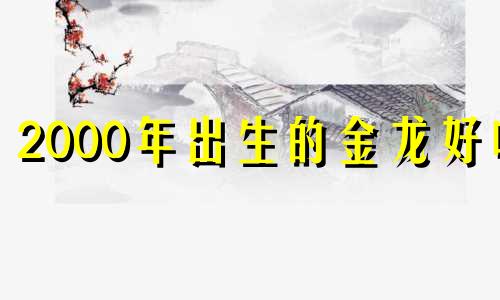 2000年出生的金龙好吗 2000年属金龙