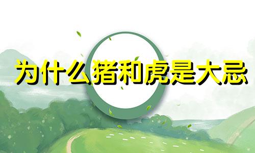 为什么猪和虎是大忌 属猪的能克死属虎的