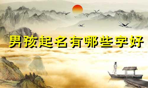 男孩起名有哪些字好