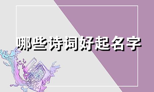 哪些诗词好起名字