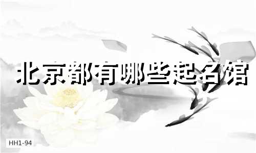 北京都有哪些起名馆