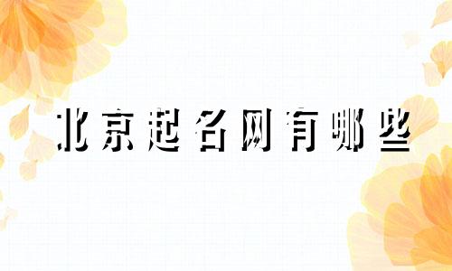 北京起名网有哪些