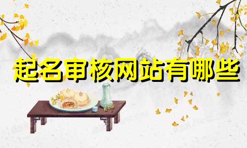 起名审核网站有哪些
