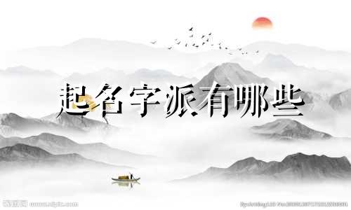 起名字派有哪些