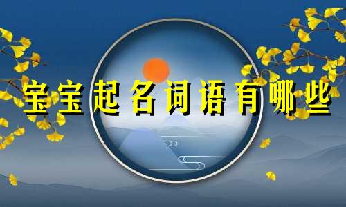 宝宝起名词语有哪些