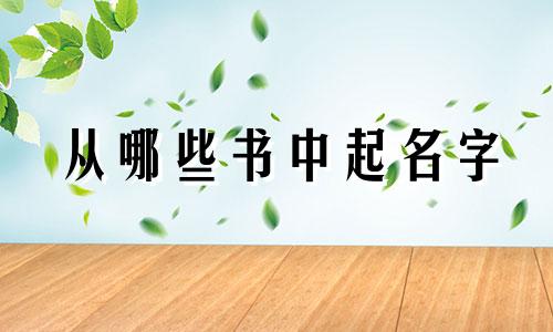 从哪些书中起名字