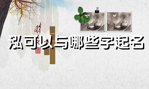 泓可以与哪些字起名