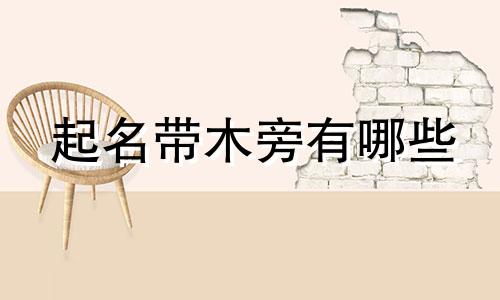 起名带木旁有哪些