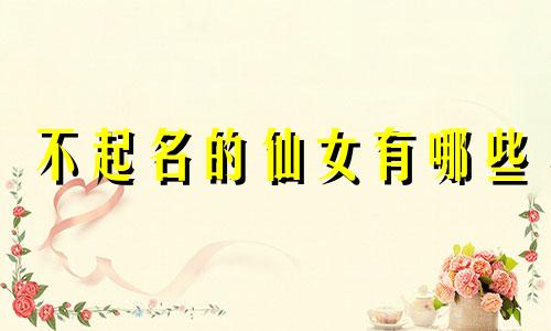 不起名的仙女有哪些