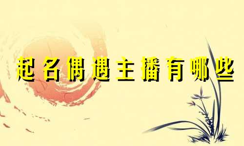 起名偶遇主播有哪些
