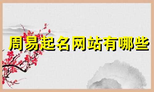 周易起名网站有哪些