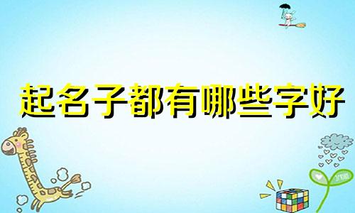 起名子都有哪些字好