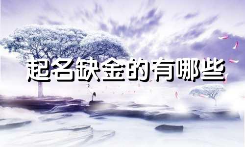 起名缺金的有哪些