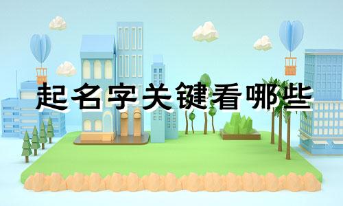 起名字关键看哪些