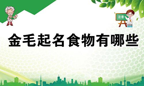 金毛起名食物有哪些