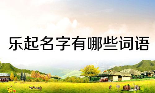 乐起名字有哪些词语