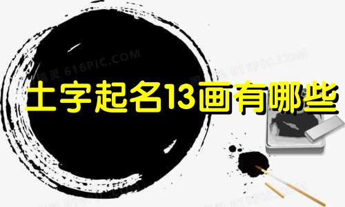 土字起名13画有哪些