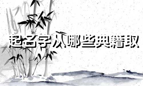 起名字从哪些典籍取