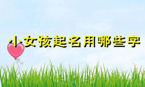 小女孩起名用哪些字