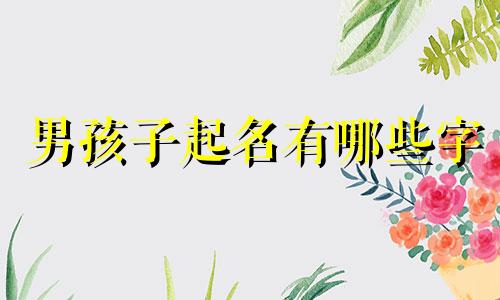 男孩子起名有哪些字