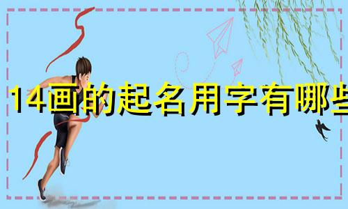 14画的起名用字有哪些