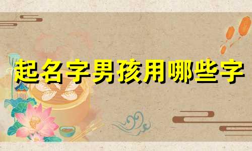 起名字男孩用哪些字