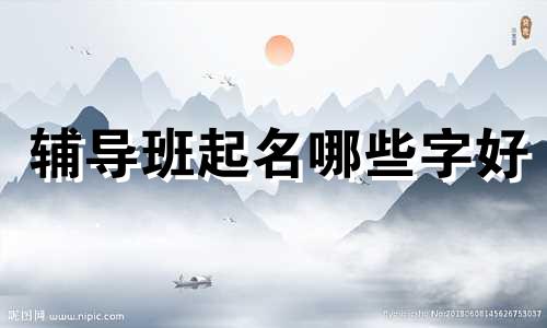 辅导班起名哪些字好