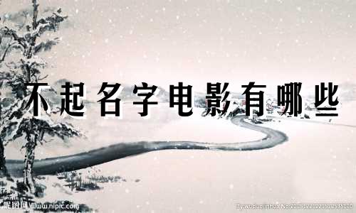 不起名字电影有哪些